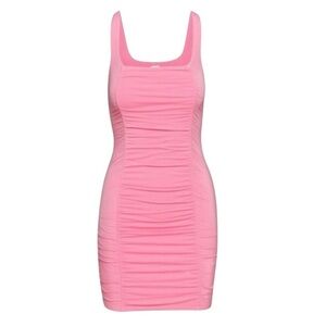 Wilfred ruched Lydia mini dress in bubble pink sleeveless XS excellent condition